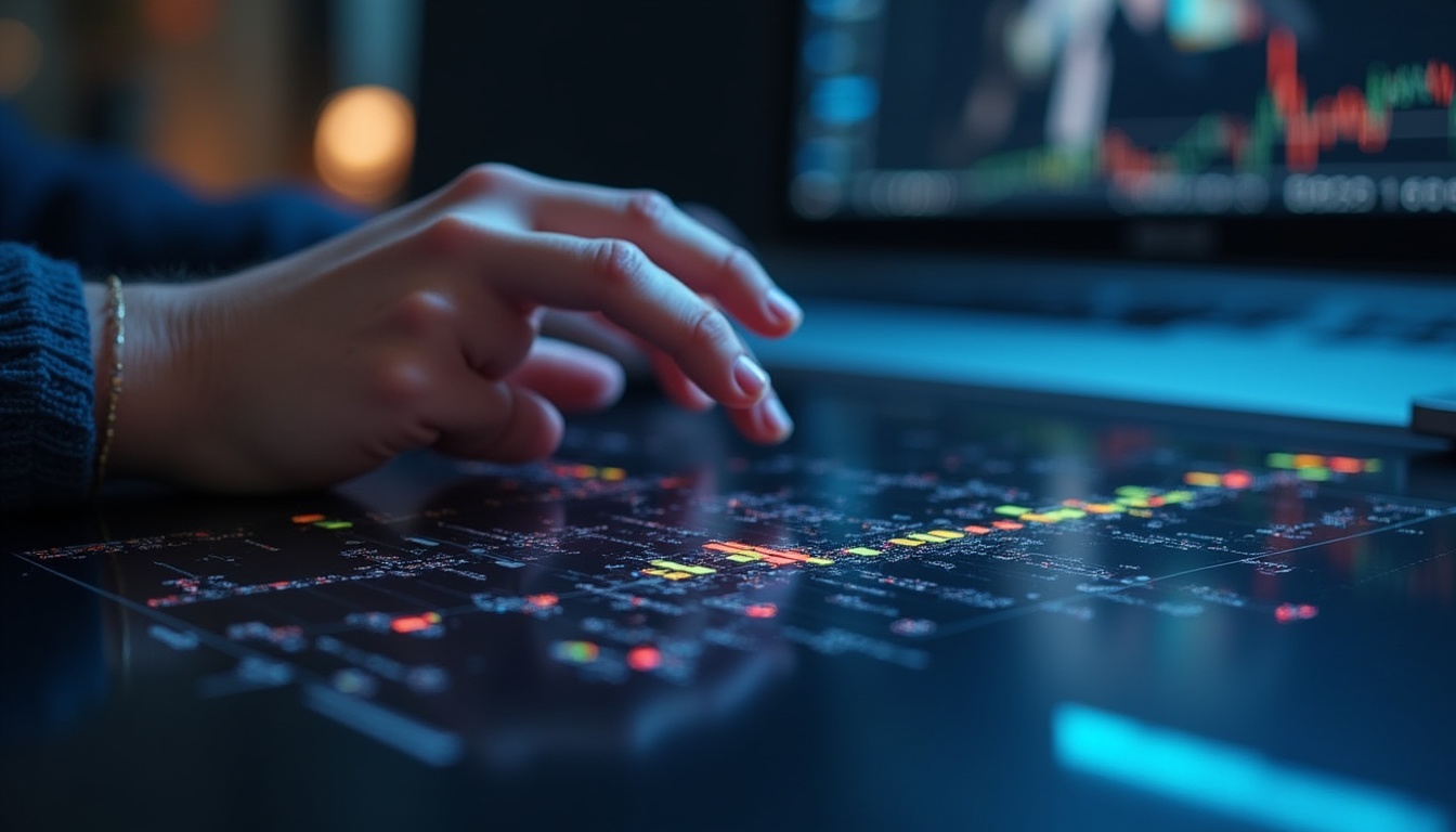 Interfața unui program de editat video cu timeline și panouri de previzualizare, simbolizând creativitatea și tehnologia