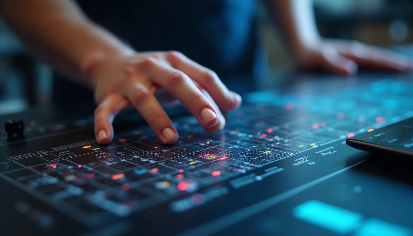 Persoană editat video pe calculator, ilustrație digitală